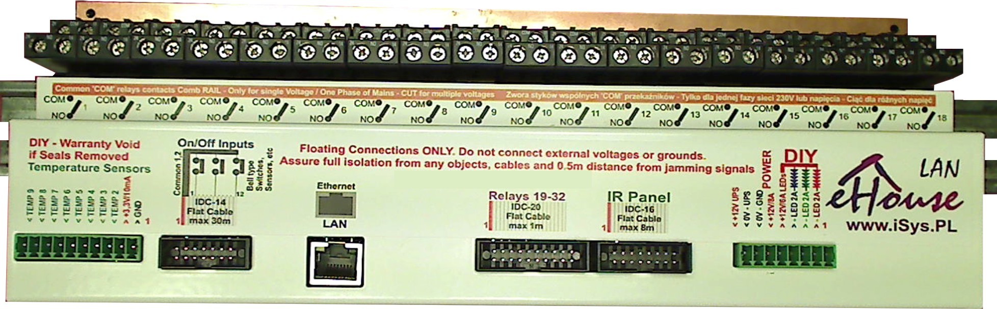 Automatyka Budynkowa LAN EthernetRoomManager zintegrowany z modułem przekaźników