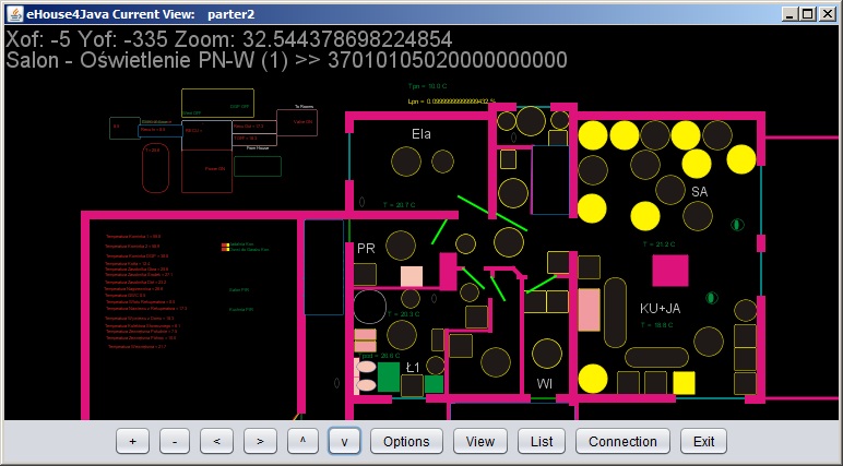  Inteligente de control acasă eHouse grafică on-line și de vizualizare - java open source 