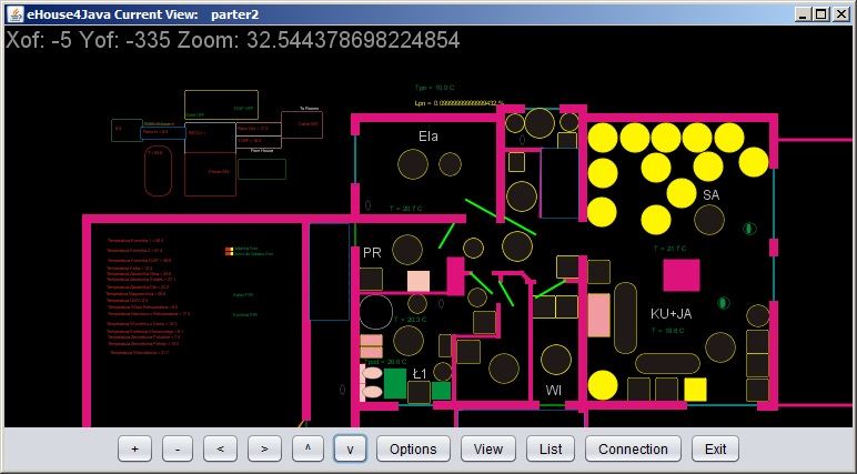  Intelligente huis beheer eHouse aanlyn grafika en visualisering - java open source 