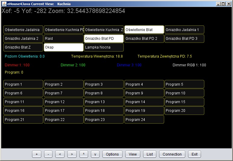  Inteligente de control grafică eHouse acasă și vizualizarea automată on-line - java open source 